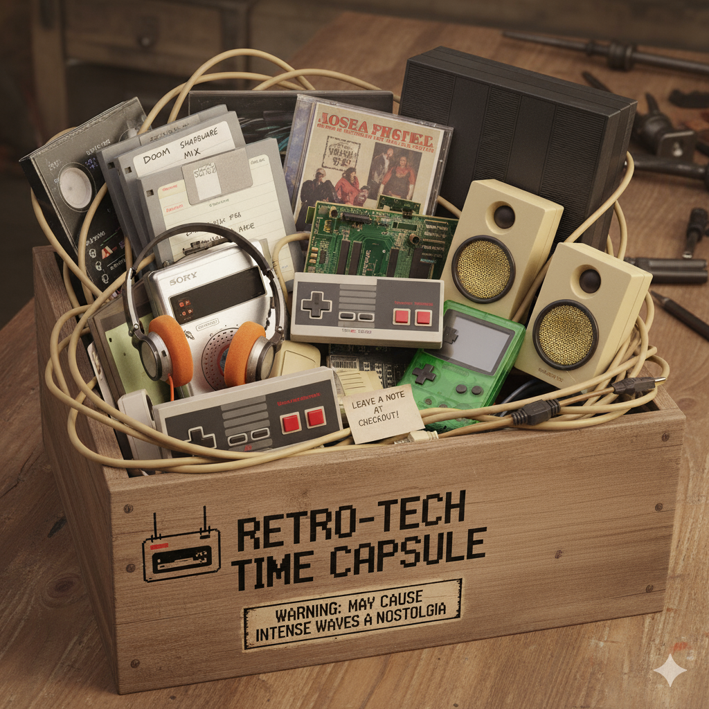 The Retro-Tech Time Capsule! ⏳ A Whimsical Vintage Technology Mystery Box!